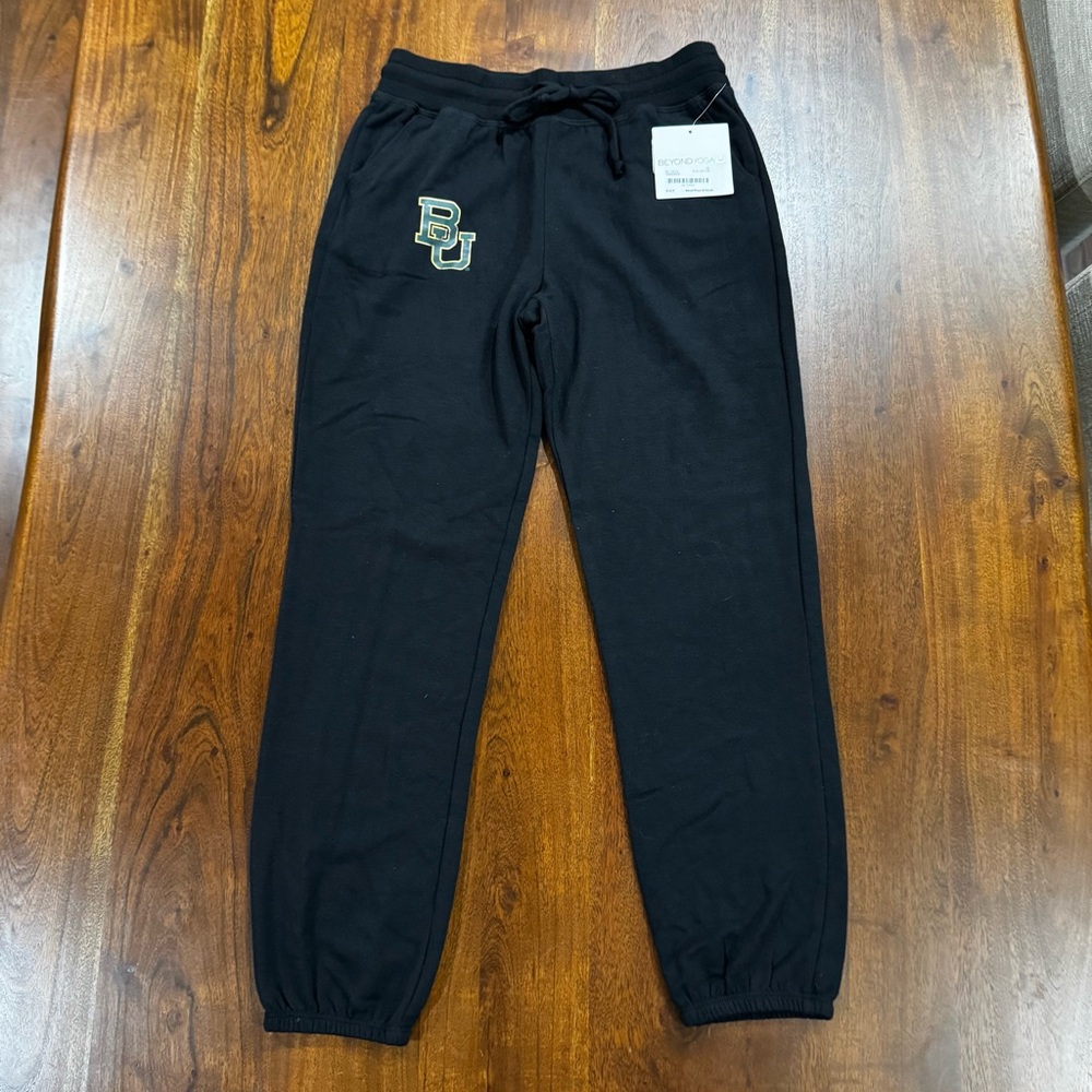 New! Beyond Yoga Cozy Fleece Weekender Sweatpant Baylor University BU Size XS